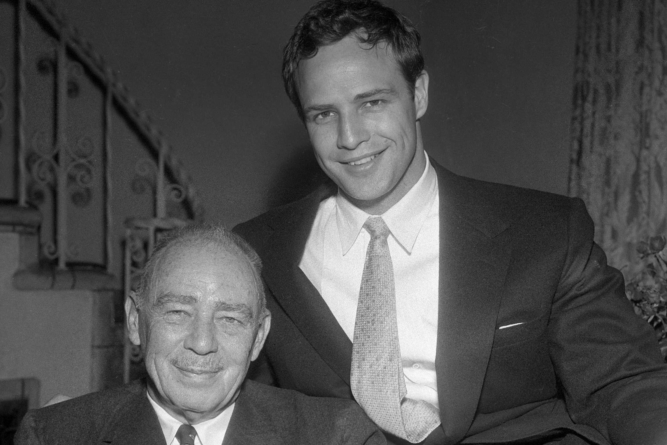 Marlon Brando and his father in "Listen to Me Marlon"